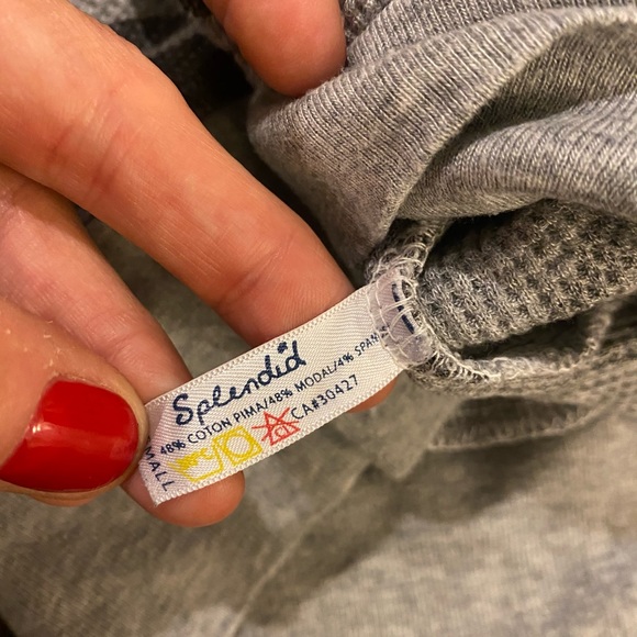 XS Splendid waffle knit long sleeve shirt - Picture 6 of 9